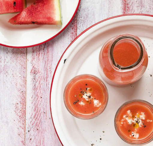 Gazpacho van tomaat en watermeloen van Jeroen Meus